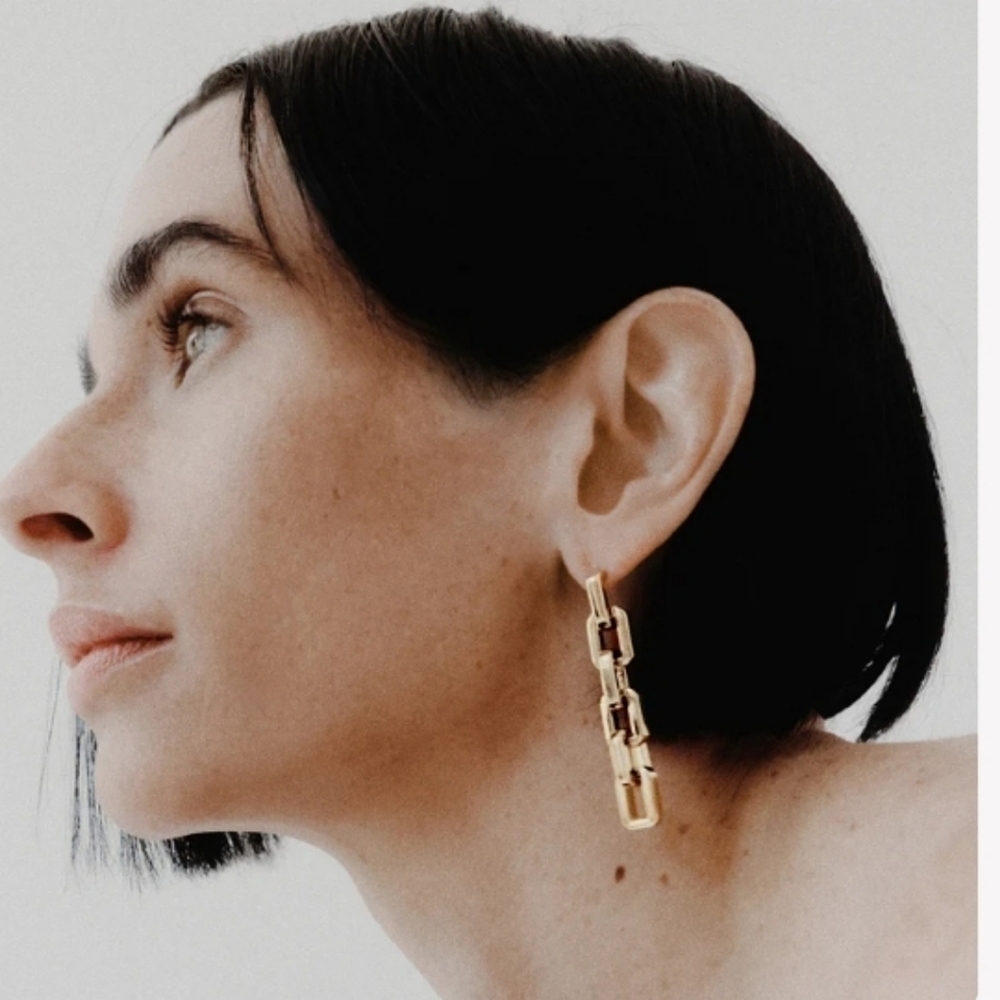 Eddie Borgo Supra Link Drop Earrings NWT